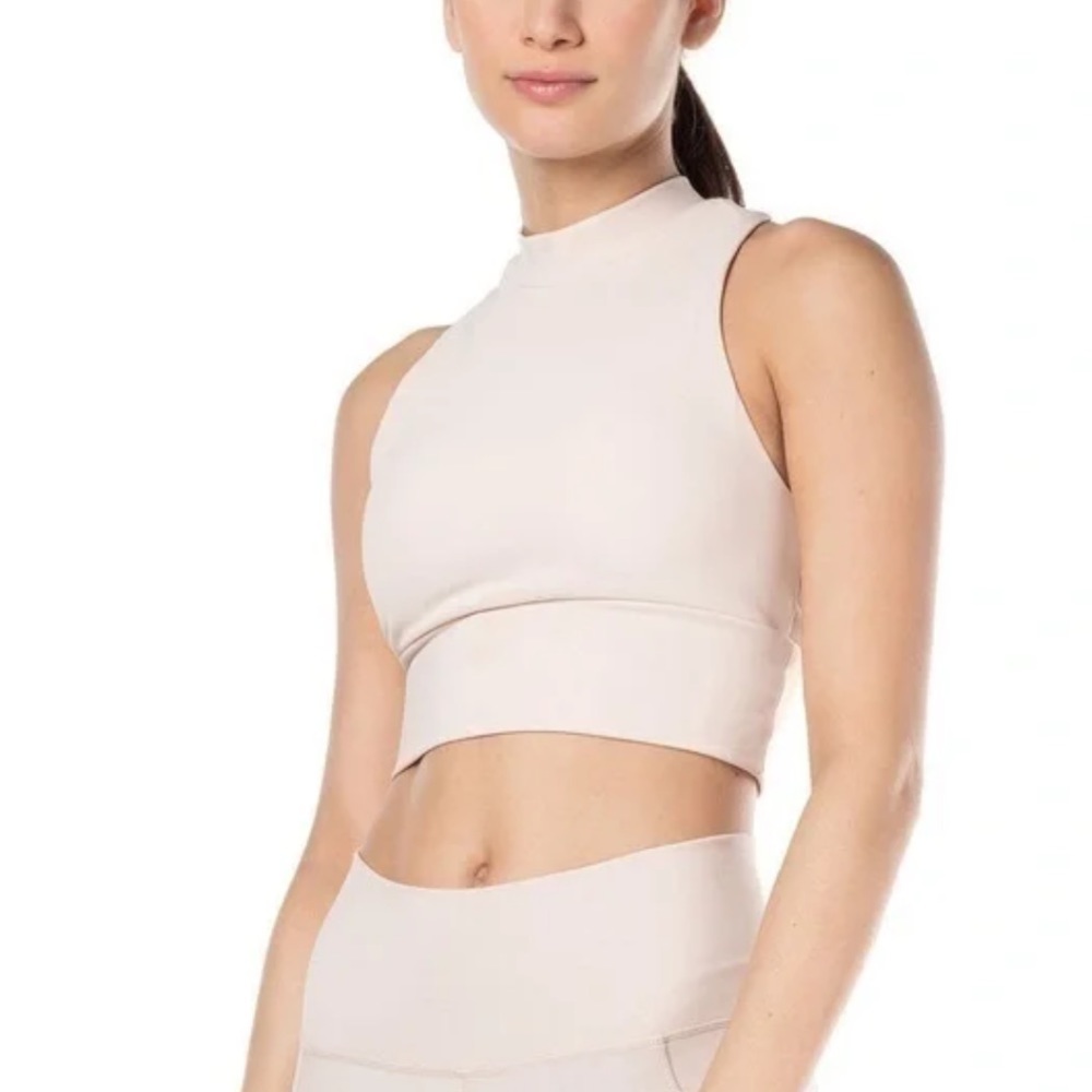 Kyodan Ribbed Mock Neck Bra Top